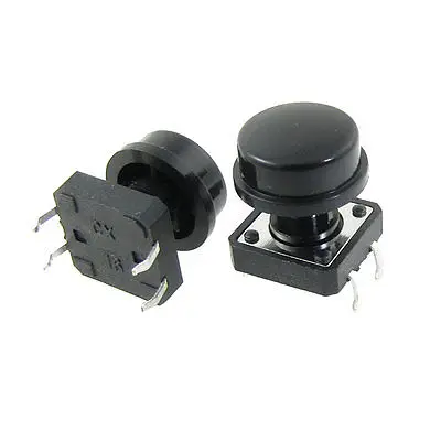 PCB Momentary Tact Tactile Push Button Switch Non Lock 12x12x13mm + Cap
