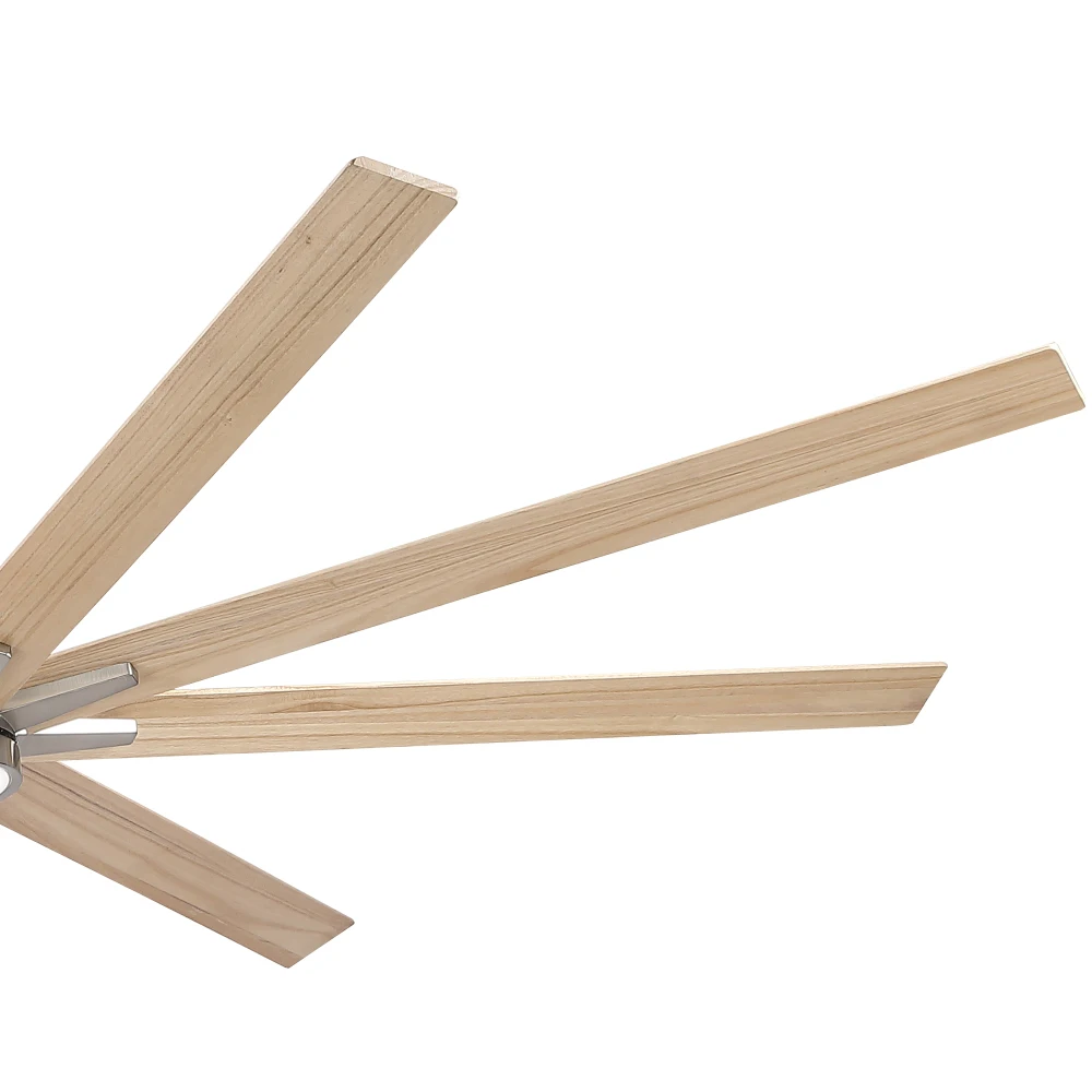 Kipas Langit-langit Profil Rendah Nikel Disikat 84" dengan Lampu