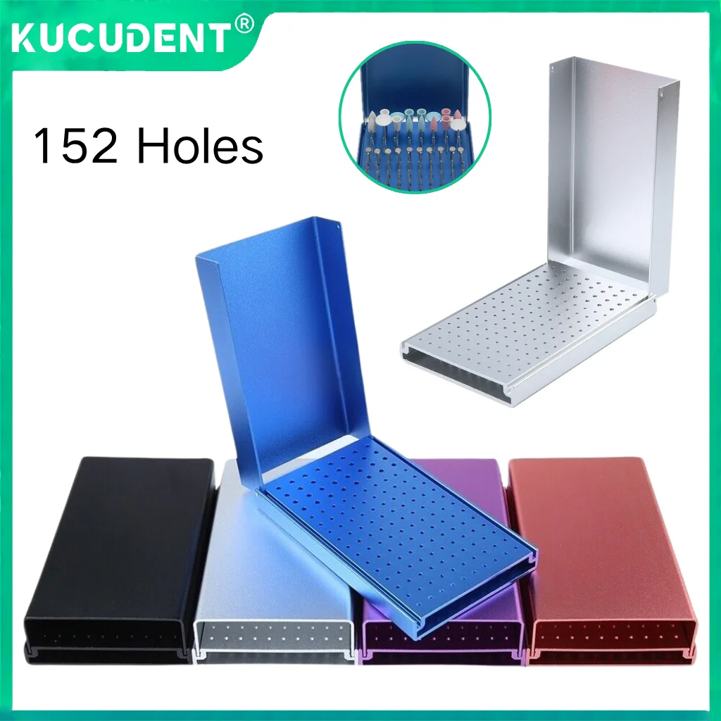

Держатель стоматологических боров с 152 отверстиями, алюминиевая автоклавируемая дезинфекционная коробка, высокоскоростная и низкоскоростная подставка для сверл для сверл FG RA
