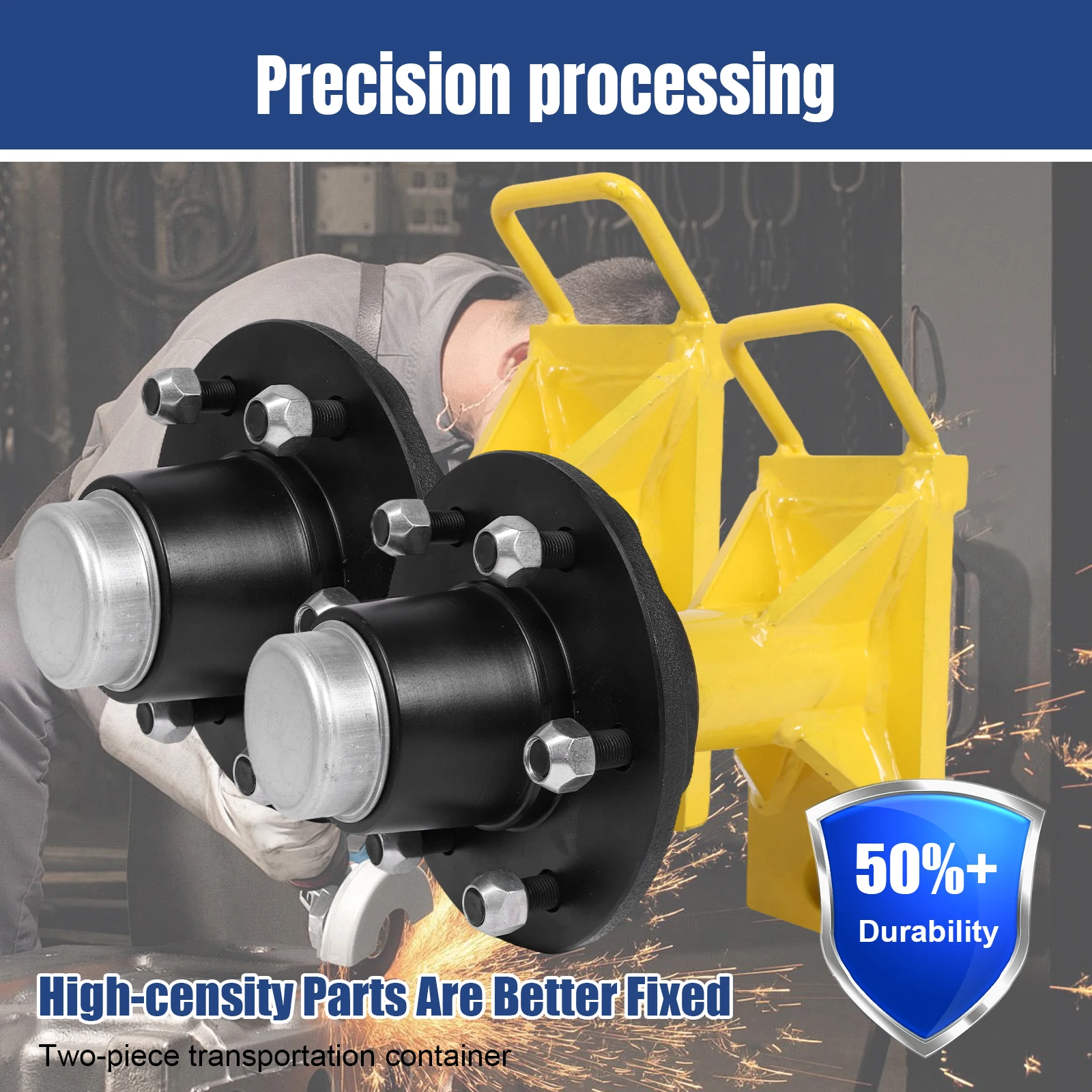 2 حزمة عجلات حاوية الشحن 6x5.5 العروة مع حزام السقاطة التعادل أسفل J هوك الحاويات عجلات 6-Lug عجلة عدة التفكيك السريع