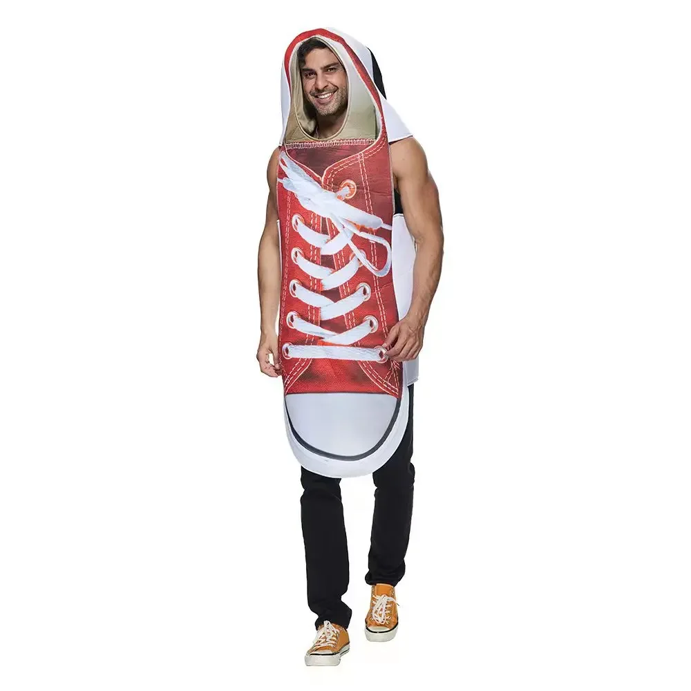 2026 New Arrival Women Men Red Shoes Couple Halloween Fancy Dress Up Pair of Sneakers Adult Costume