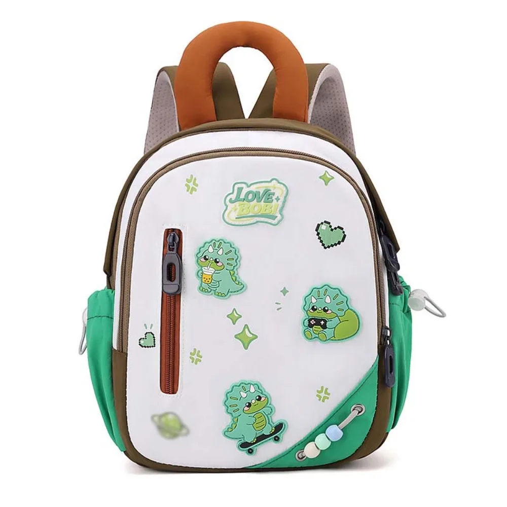 Large Capacity Dopamine Kids Backpack Animals Reflective Strip Color Block Backpack Spine-Protecting Waterproof