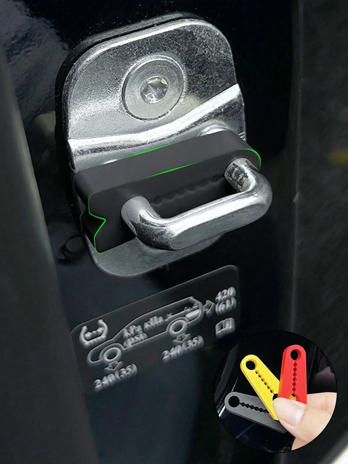 

Комплект из 4 подушек для дверных замков автомобиля — силиконовые амортизирующие и шумопоглощающие накладки, универсальные, подходят для всех транспортных средств