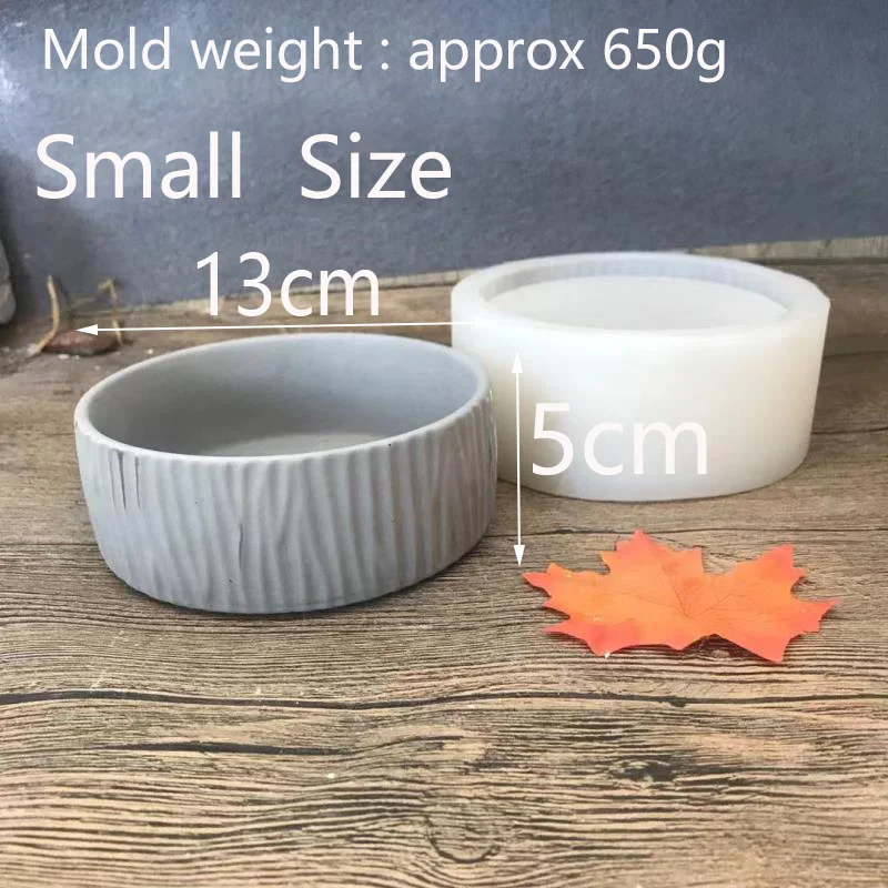 Big Round Bowl Flower Pot Mould Silicone Molds for Cement Planters Nordic Style Concrete Garden Pot Diy Mold Large Size