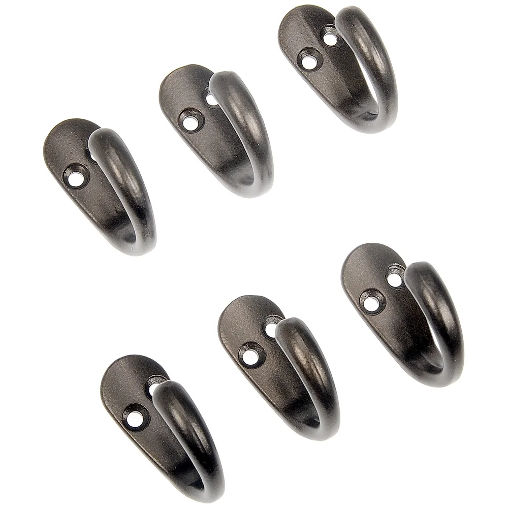 

2 Pack Bronze Wall Hooks 10 lb Capacity Includes 6 Mounting Screws Ideal Jackets Hats Scarves Easy Installation