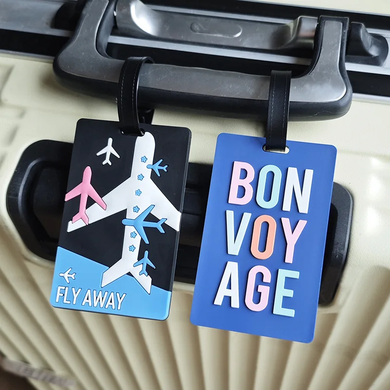 1pc Cartoon Animal PVC Luggage Tag Women Men Holiday Travel Accessories Suitcase Tags Name ID Address Lable Travel Luggage Tags