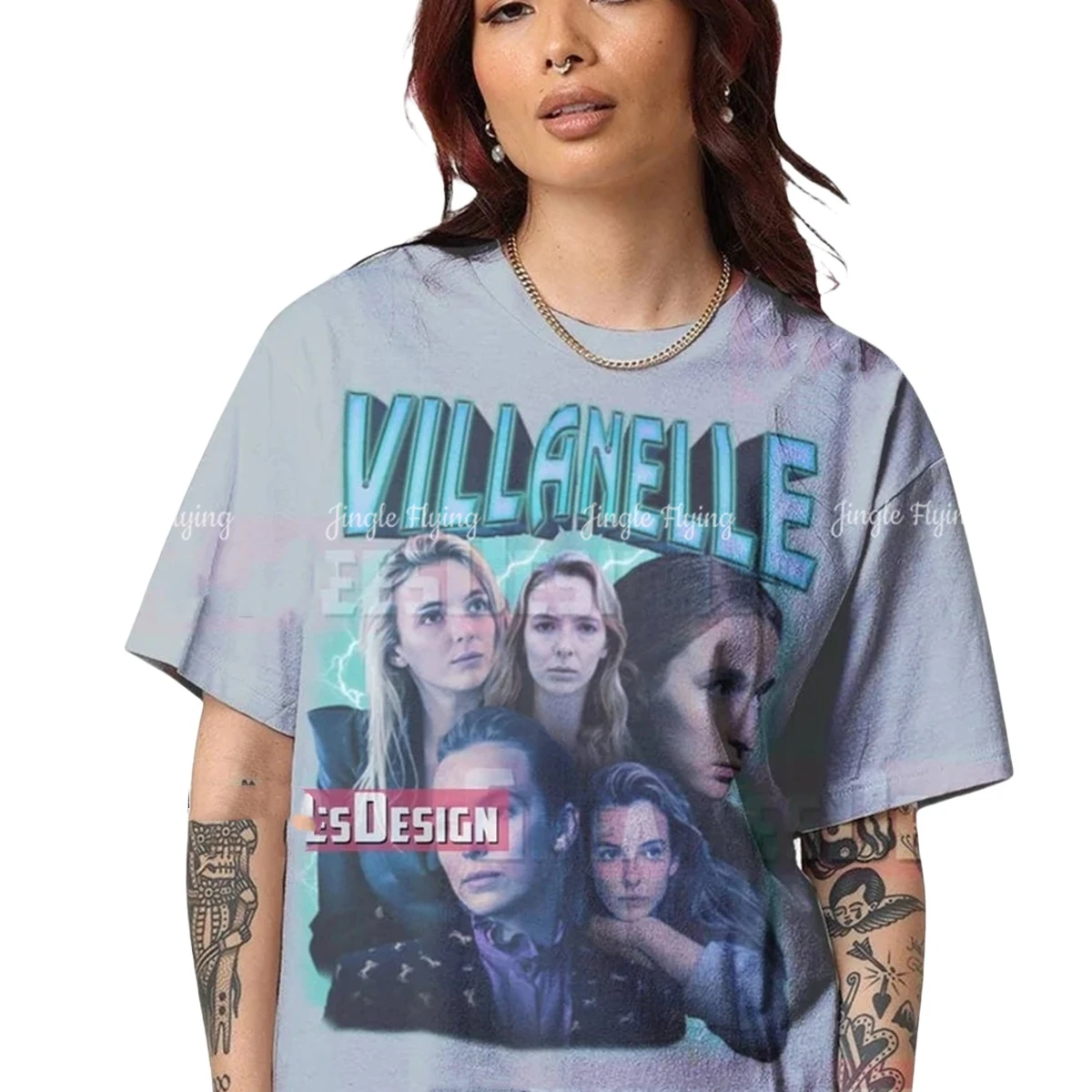 Limited Villanelle Shirt Jodie Comer Tshirt Oversize Tee Cotton Women's Shirt