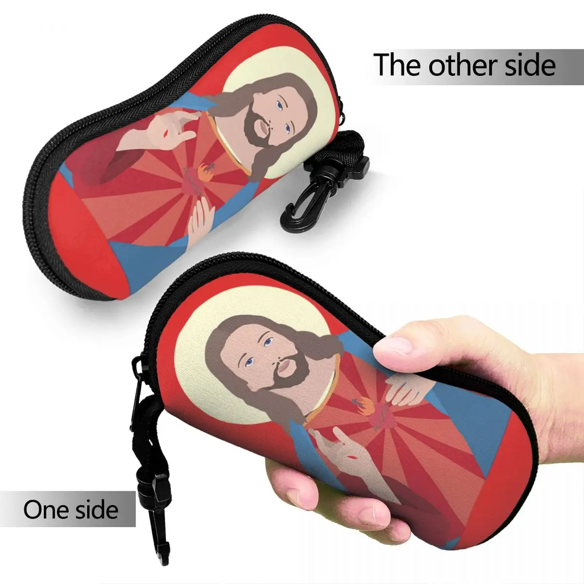 Christ Saviour Jesus Glasses Case Fashion Eyewear Storage Box Vintage Glasses Box