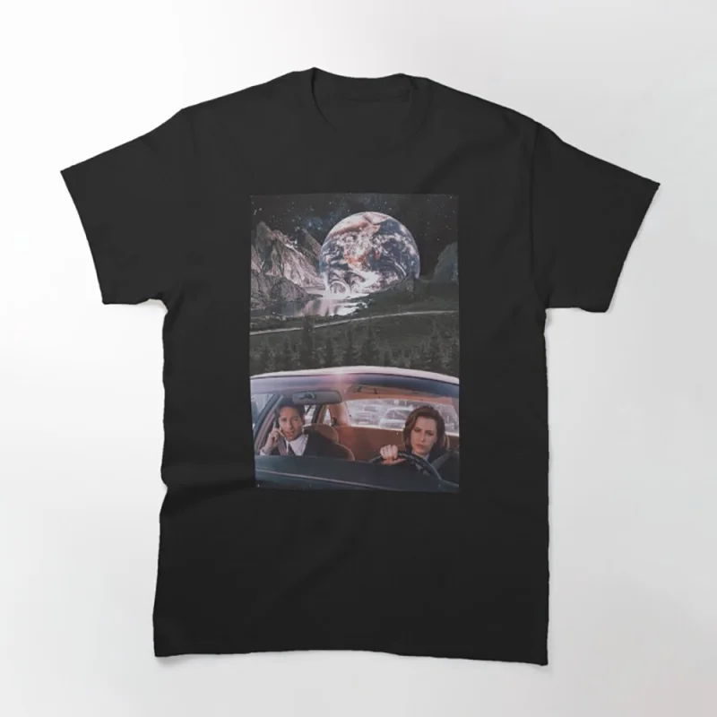 

Mulder and Scully 01 Sci fi tv series The X Files Trust No One Gift t shirt Retro Alien movie Graphic clothes All size tops