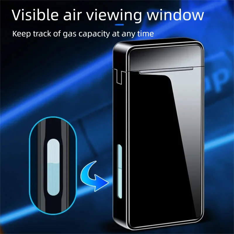Triple Flame Lighter: Dual Jet + Dual Arc + Open Flame, Gas & Electric 3 Modes, Visible Gas Window