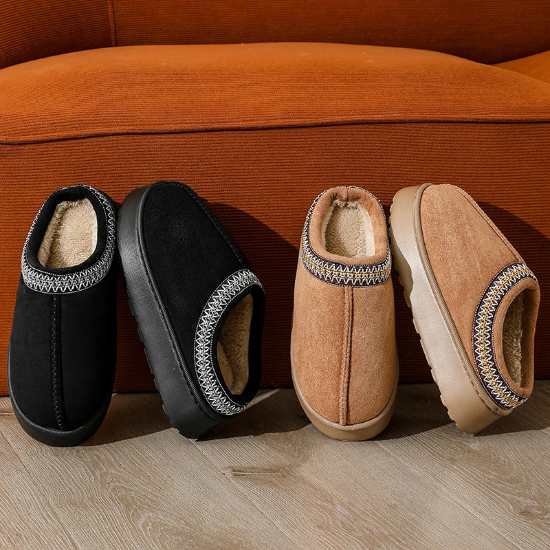 2025 Plattform Flauschige Hausschuhe Frauen/männer Haus Wohnungen Mode Plüsch Winter Schuhe Damen Hause Elegante Casual Schuhe Große größe – Detail 4