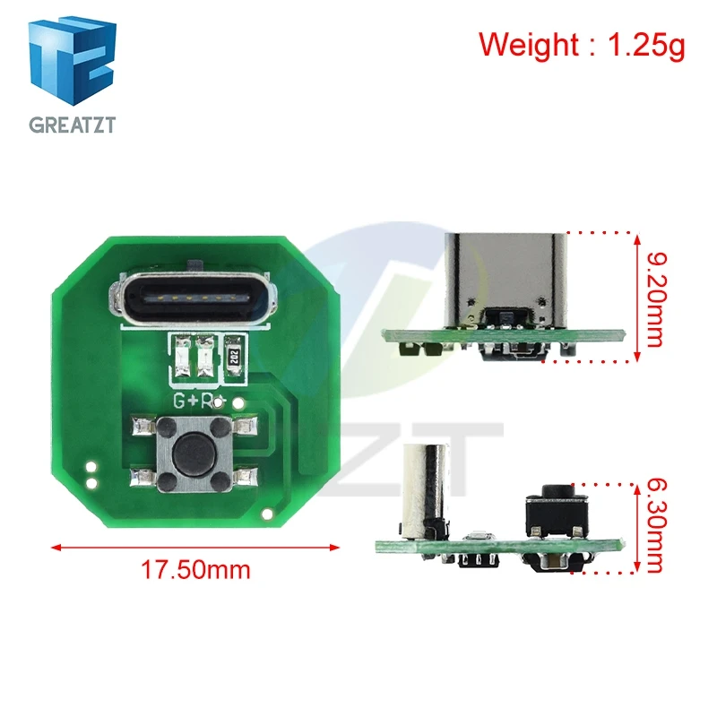 1/5PCS Flashlight Driver Board DIY Circuit Board TypeC Charging Port Charging And Discharging Module For 10W Watt