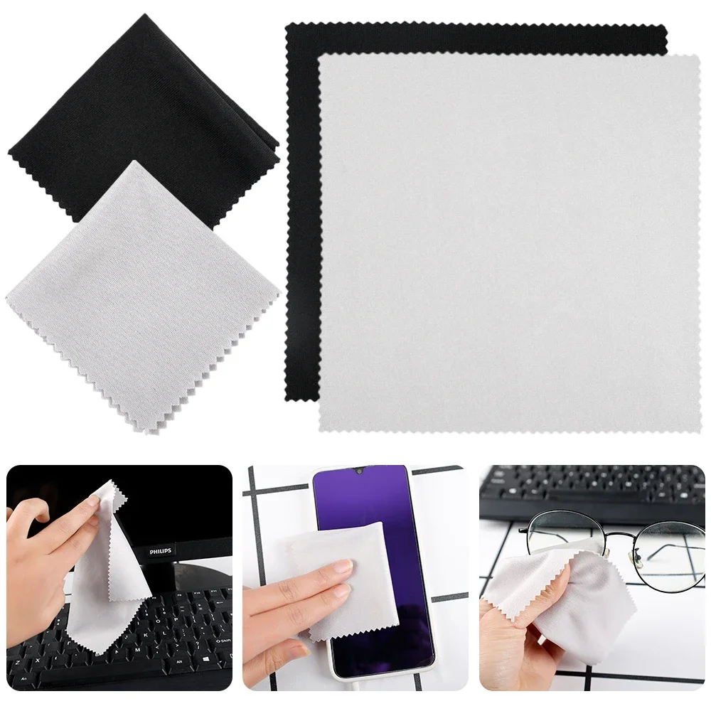 10/20pcs Fiber Cleaning Cloth Microfiber Rag For Computer Mobile Phone Screen Camera Lens Remove Fingerprints Oil Dust Dirt