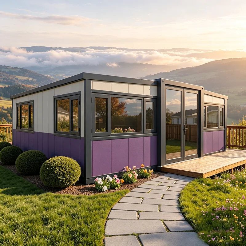 Shipping Container Home Foldable Light Module Easy Transport Backyard Guest Suite