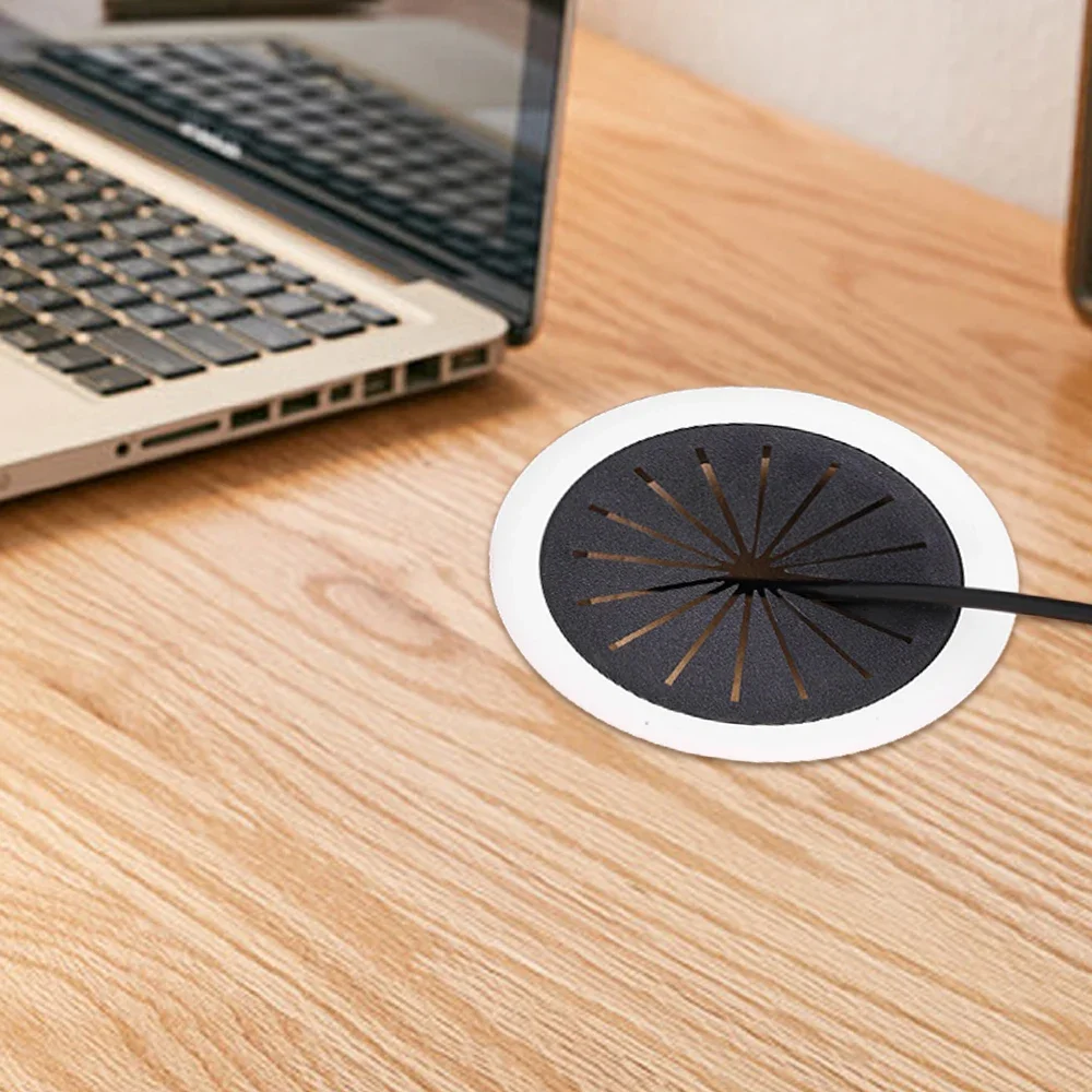 Rubber Cable Hole Cover Furniture Dust Plug Buckle Office Computer Table Grommet Wire Passing Line Outlet Rings Covers