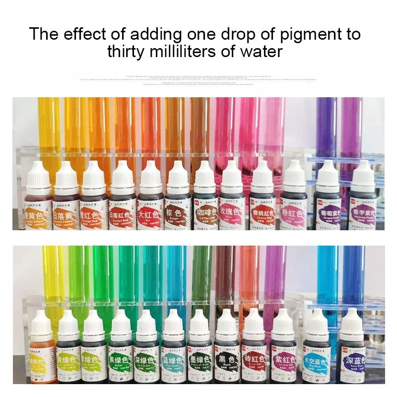 24pcs 10ml/Bottle Food-Grade Coloring For Baking Decorating Cake Cream DIY Makaron Cookies Kitchen Baking Supplies Accessories