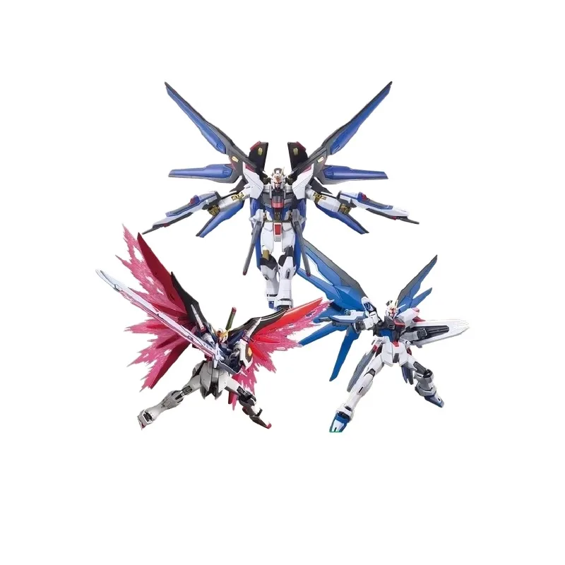 Bandai Gundam Creative Cartoon Anime Assembled Figure Freedom Justice Force Impulse Children's Educational Game Model Toy