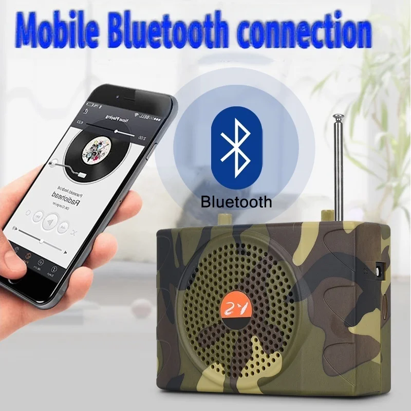 Bird Caller/Remote Control Amplifier E898 Supports Usb/Tf/Fm High-Power Multi-Functional Bluetooth Amplifier