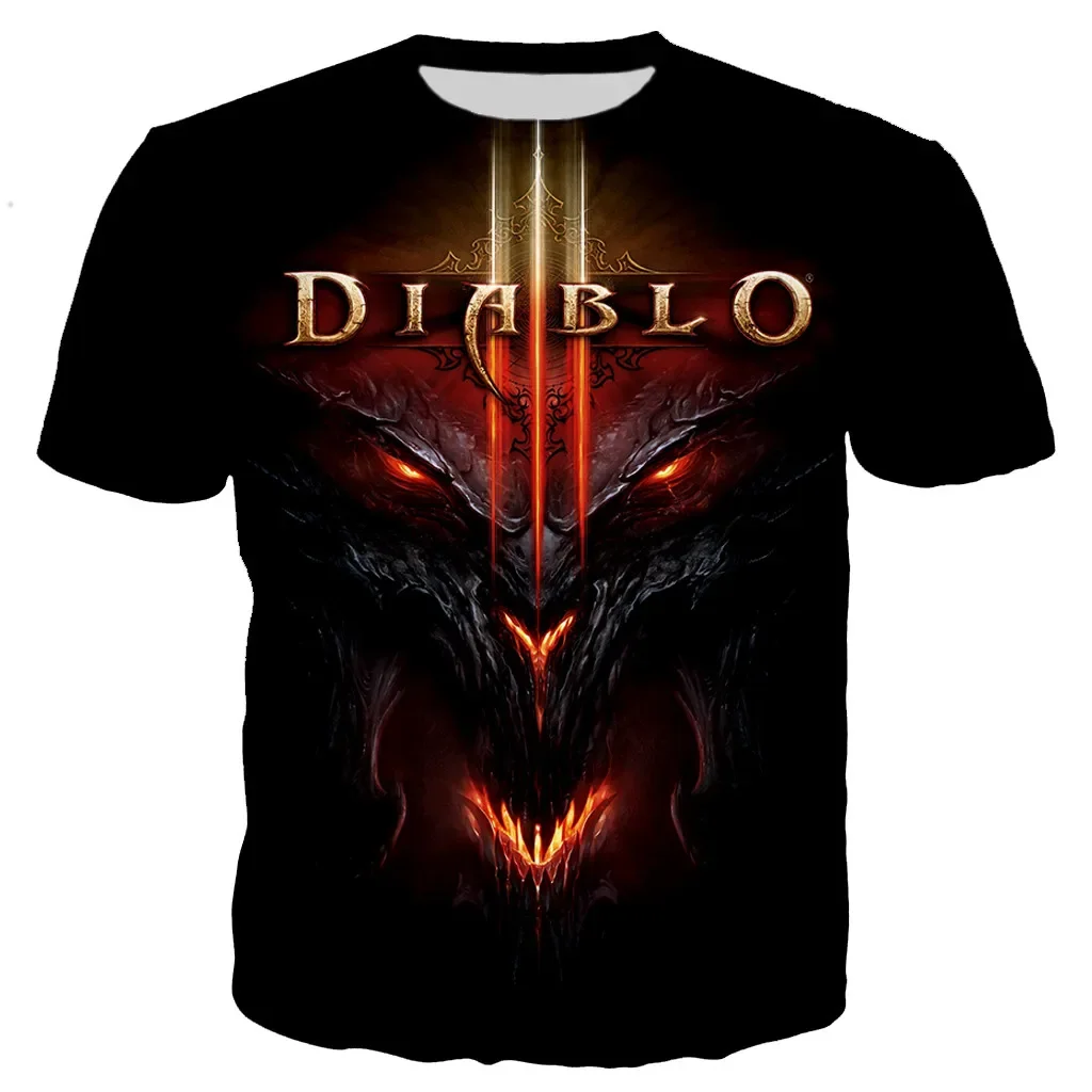 Diablo 3 Reaper of Soul 4 3D Print T-shirts Men Woman Short Sleeve Tees Streetwear Harajuku Oversized T Shirt Kids Tops Clothing