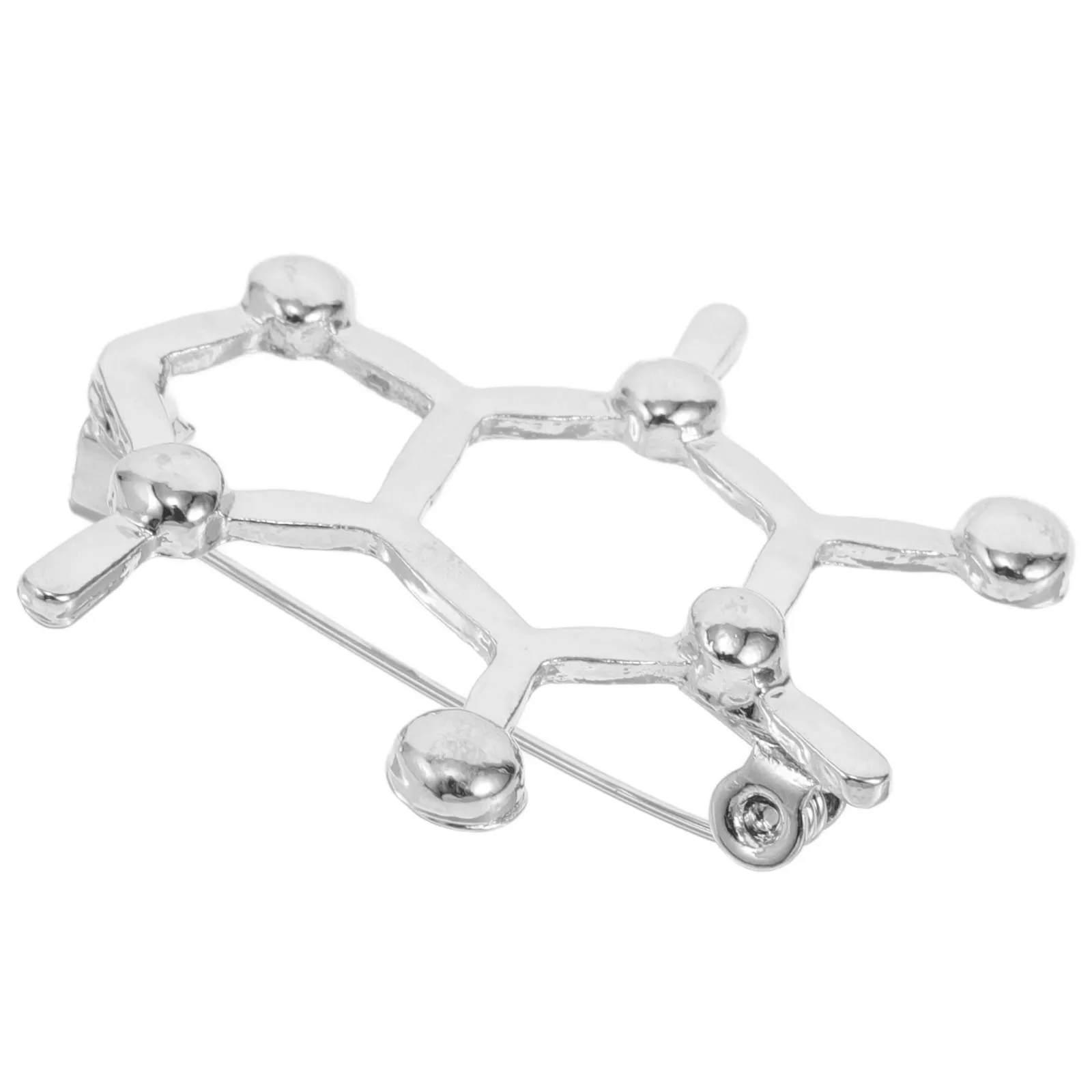 Molecular Brooch Zinc Alloy Clothes Pins Exquisite Jewelry Accessories Chemisty Shape Science Theme Student Gift