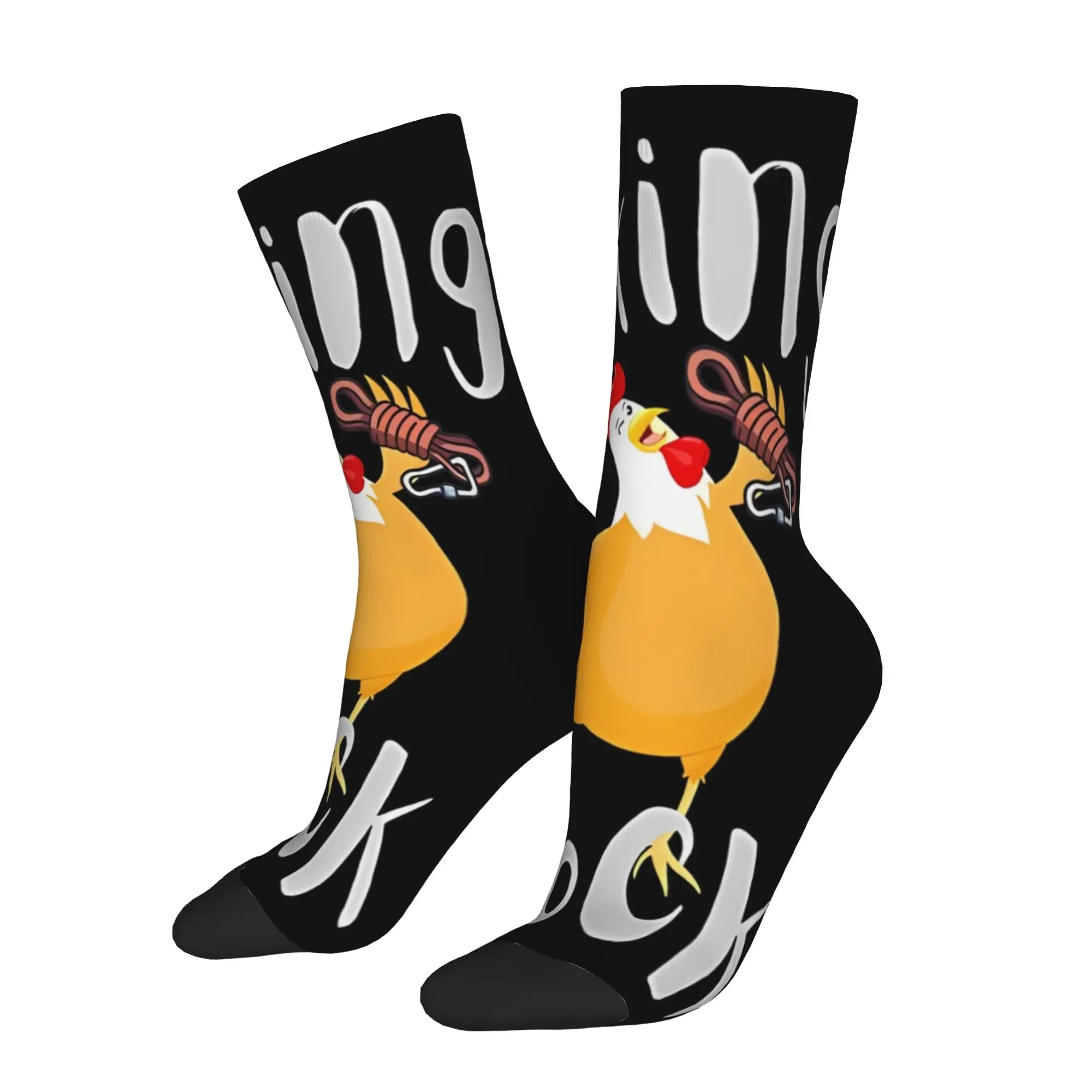 

1 Pair Funny Sock Hiking Cock Man Rooster Harajuku Quality Pattern Printed Men Crew Socks Casual Men's Socks