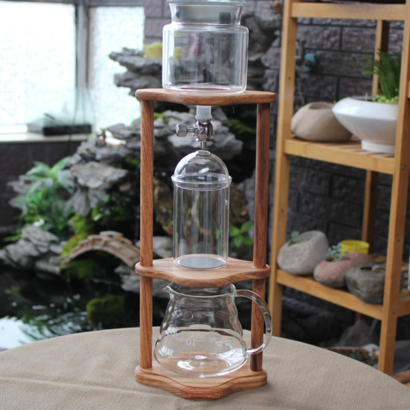 

Rosewood stand ice drop coffee pot glass cold bubble cold extraction teapot home commercial large capacity