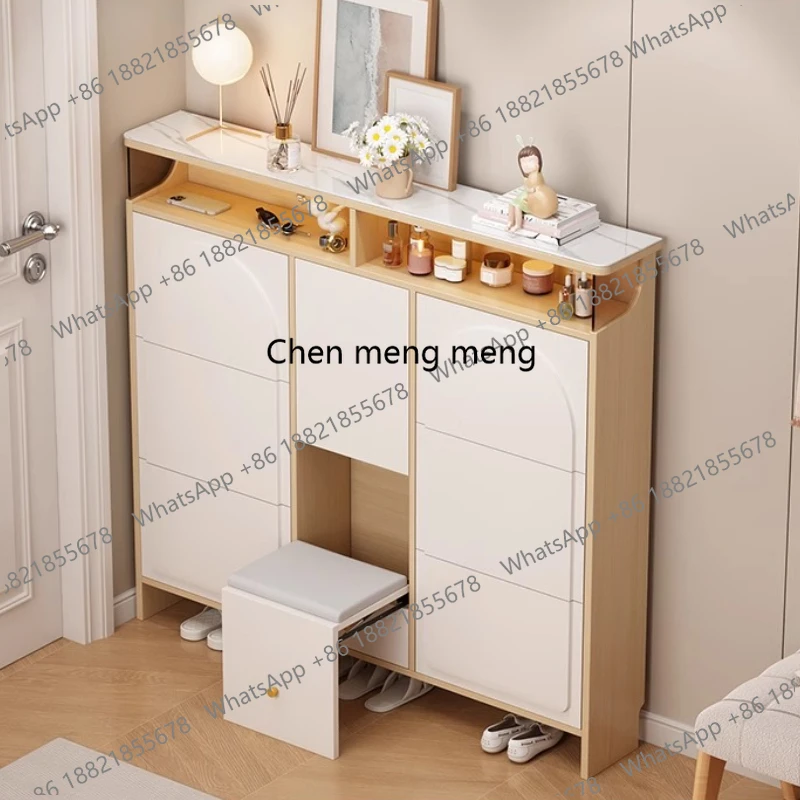 

Modern Thin Shoes Rack Entryway White File Storage Shoes Rack Living Room Designs Scarpiera Salvaspazio Cabinet Furniture