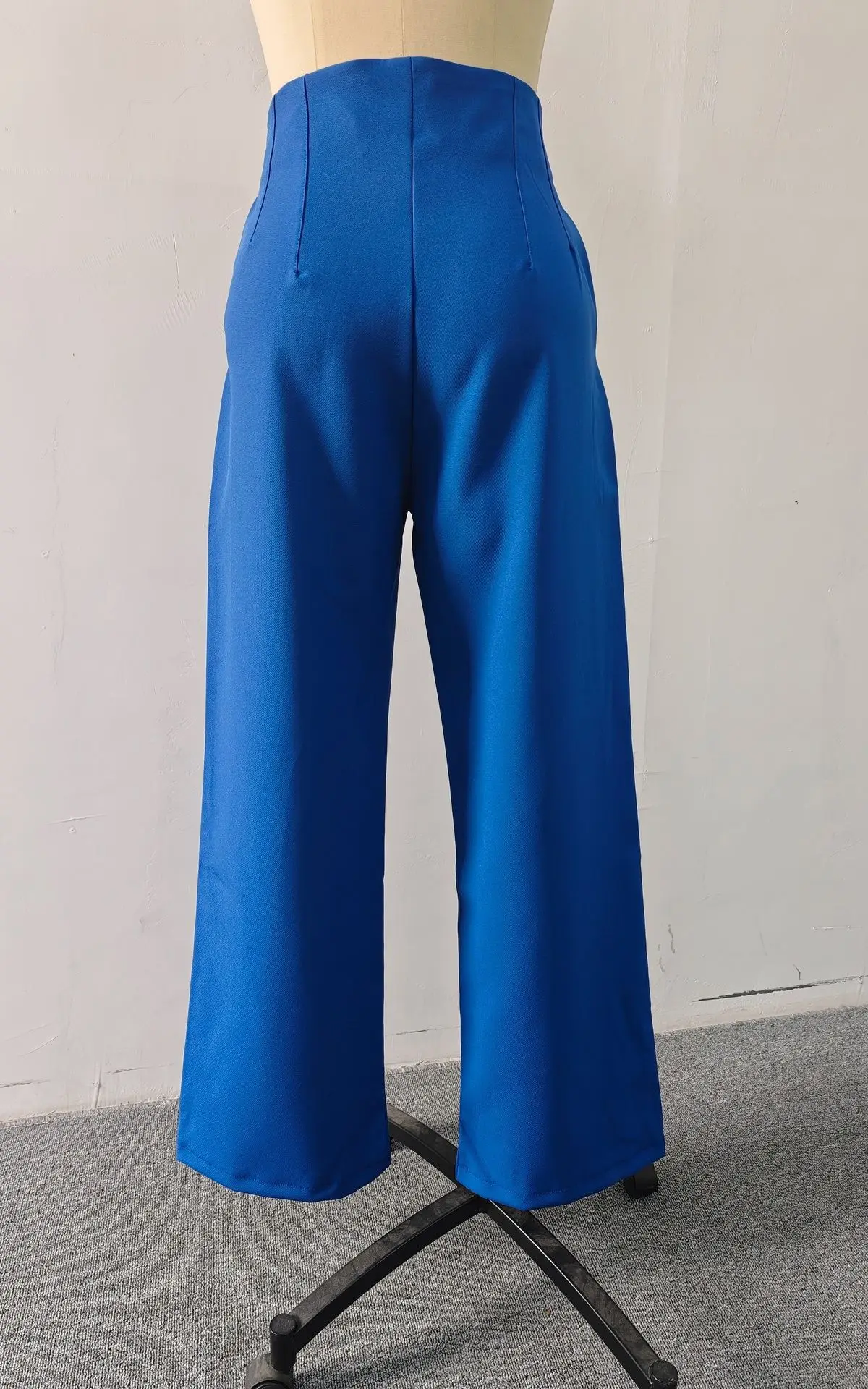 Damen High-Waist Weite Hosen Elegante Maßgeschneiderte Gerade Hosen Büro-Arbeitshosen Lässige Unterteile Bequeme Anzughosen – Detail 7