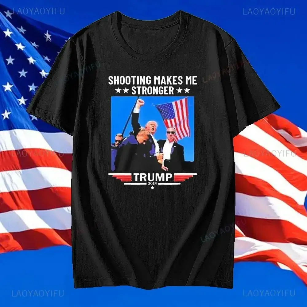 

Funny Trump T-shirt Funny Political T-shirt Trump 2024 Donald Trump shooting Photo T-shirt supporter top Short sleeve