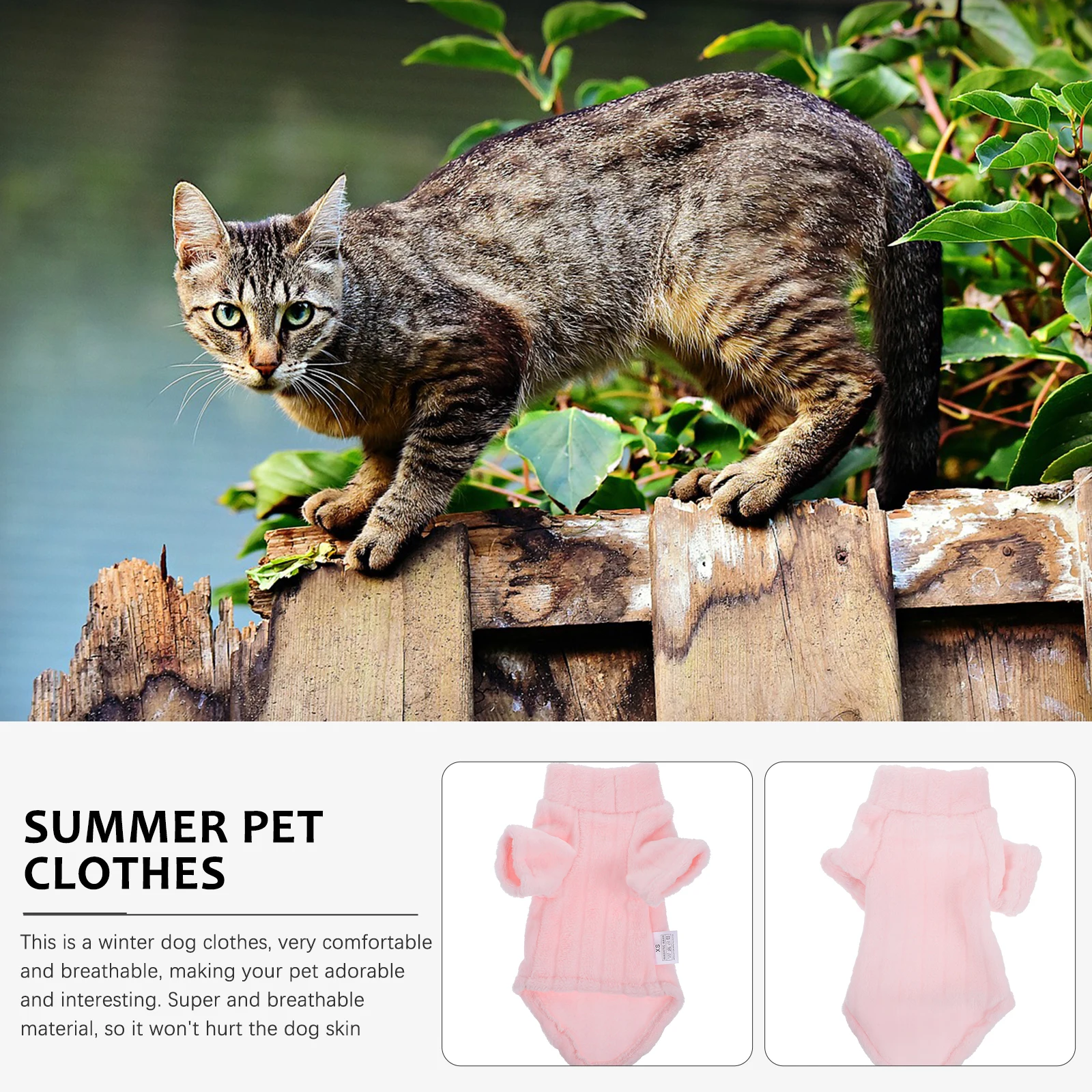 

Winter Coats High Neck Warm Cat Clothing Clothes Dog Apparel Costume for Pink and Pet