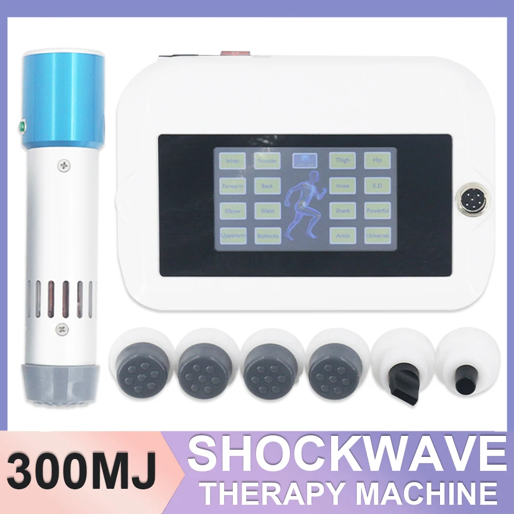 

300MJ Shockwave Therapy Machine with 7 Heads for ED Treatment Body Massage Relieve Fatigue Shock Wave Nursing Massager
