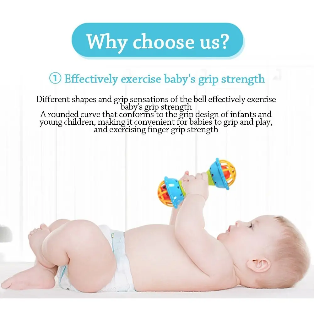 7 unids/set de sonajero de juguete colorido para bebé, cascabeles de mano interactivos inteligentes, juguetes suaves y bonitos para niños pequeños, juguete para masticar durante la dentición
