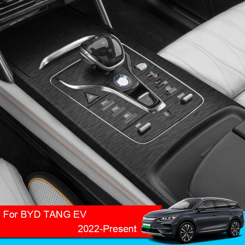 

Car Interior Sticker For BYD TANG EV 2022-2025 Lifting Window Panel Decal Gear Steering Wheel Protective Film Auto Accessory