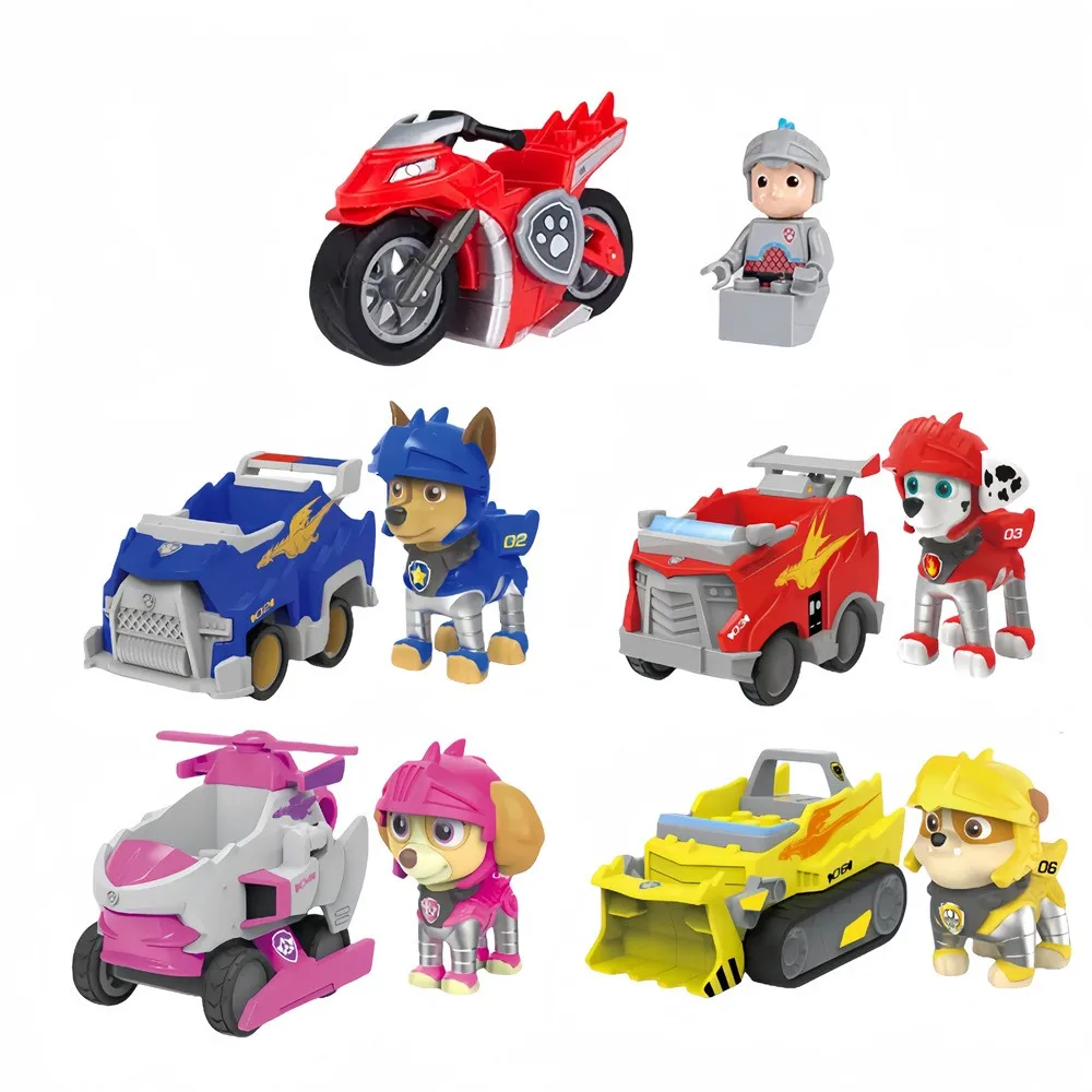 Original Paw Patro Figures Vehicle Car Ryder Tracker Everest Chase Rex Skye Rocky Marshall Zuma Action Figure regalo di compleanno giocattolo