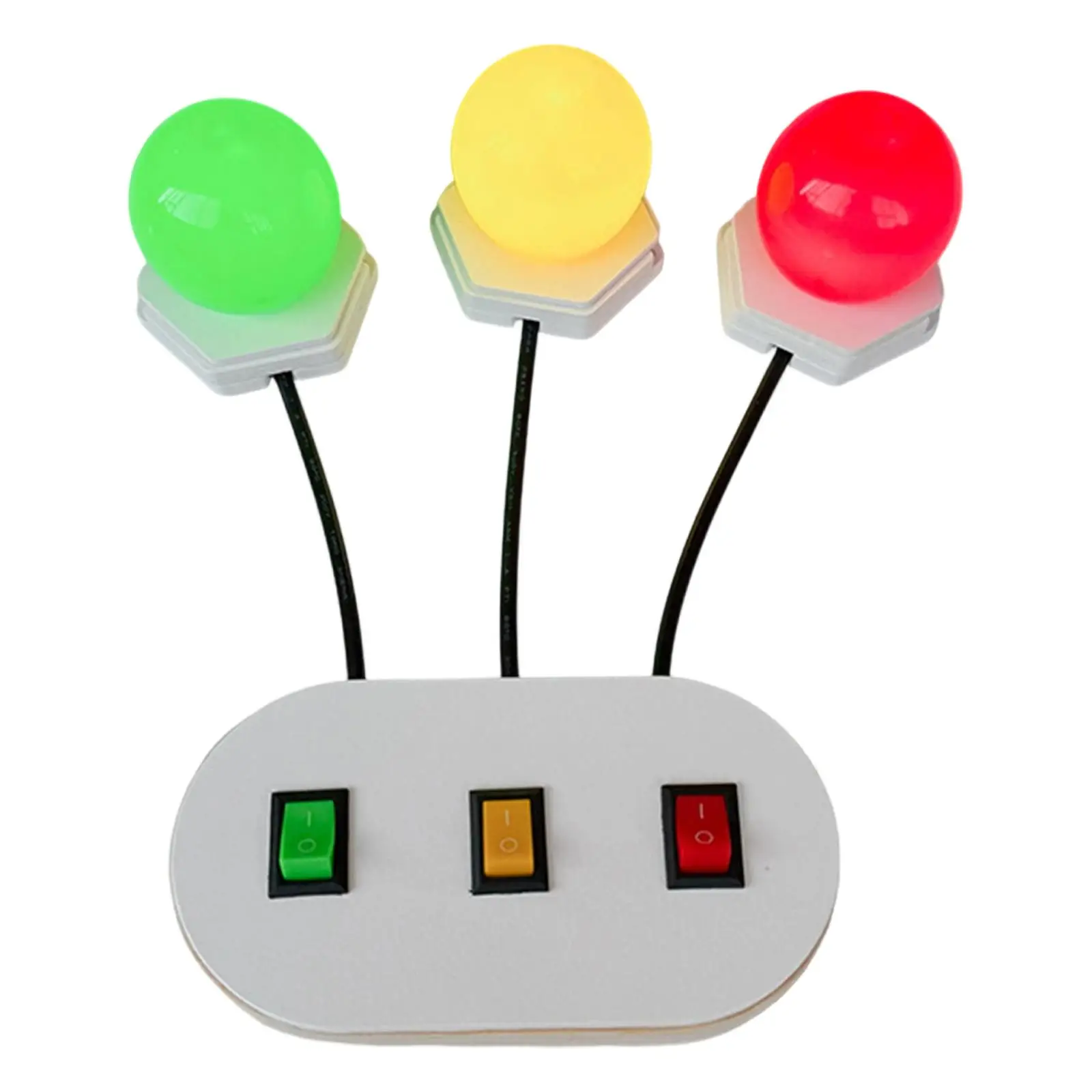 Light Switch Sensory Board Three Color Lights Busy Board Toy Kids Fine Motor Skills Sensory Toys for Kids Indoor Play Activity