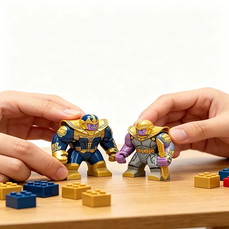 Thanos Action Figure Building Block Set – DIY Mini Destroyer Model Assembly Toy, Perfect Birthday Gift for Superhero Fans