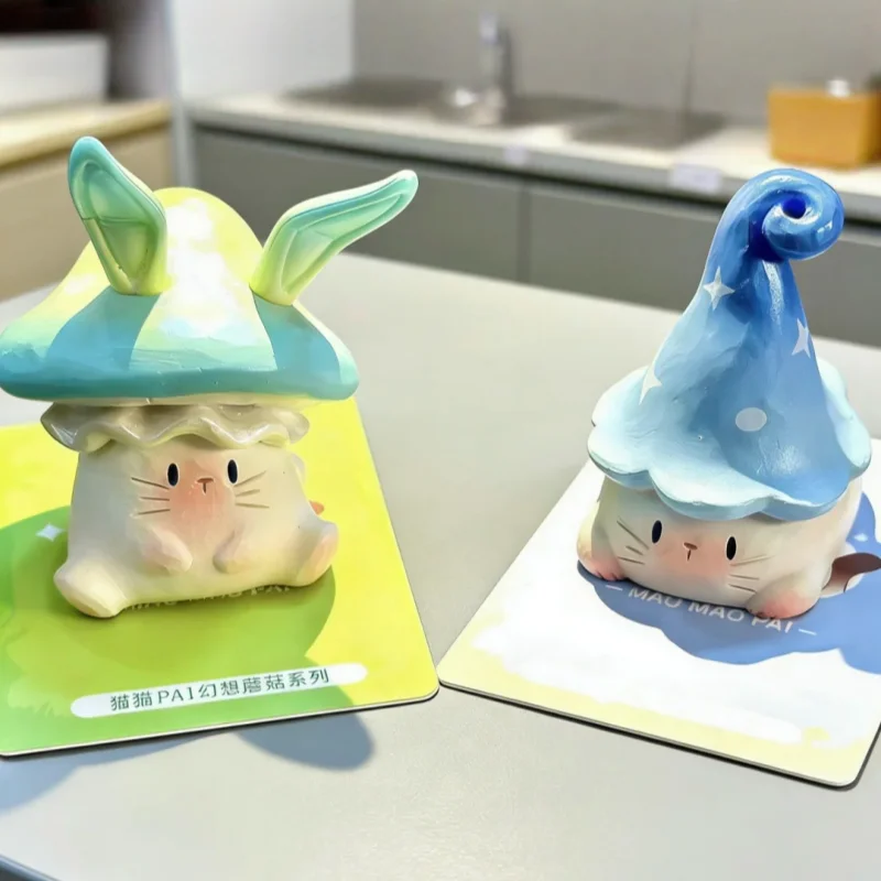 

Authentic Cat Pal Fantasy Mushroom Mini Blind Box Kawaii Collectible Figure Desktop Ornament Gift For Girls Surprise Mystery Box