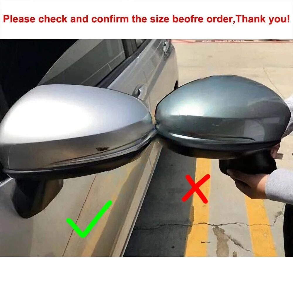 For Honda Fit Jazz 2014-2019 US Version ABS Car Rearview Side Mirror Cover Wing Cap Exterior Door Housing Trim Adhesive Sticker