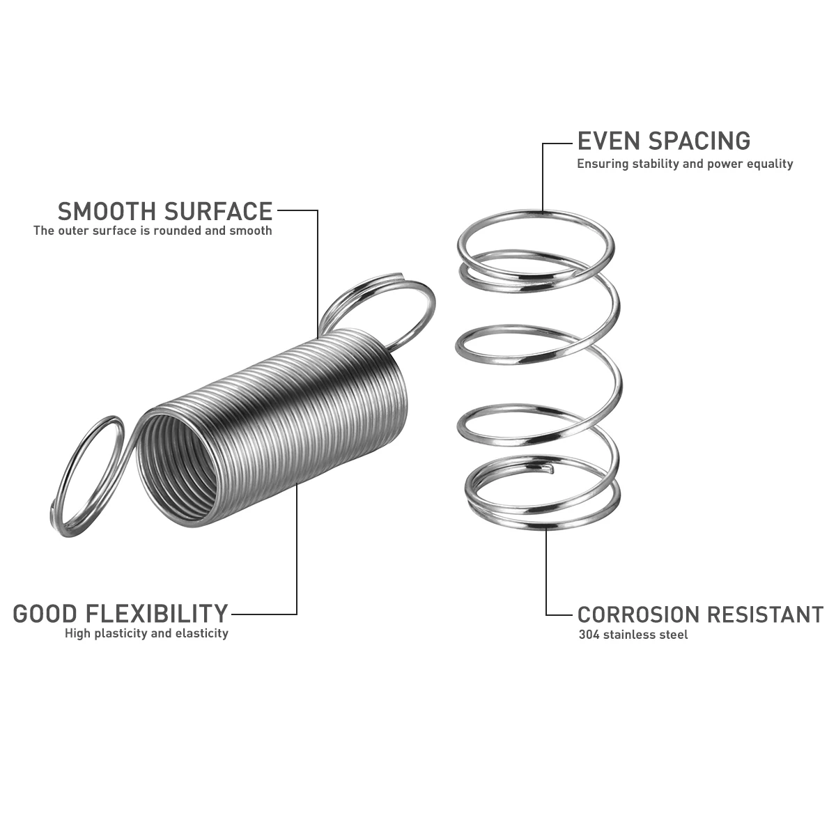 200 قطعة تشكيلة الربيع الينابيع المجلفنة الحلزونية لأجهزة السيارات مجموعة معدل تمديد الإلكترونيات الطبية #1