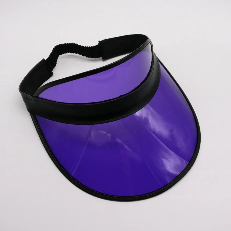 Chapeau pare-soleil en plastique violet pour femmes, casquettes de golf, pare-soleil en PVC, dessus africain, extérieur, adulte, unisexe, offres spéciales