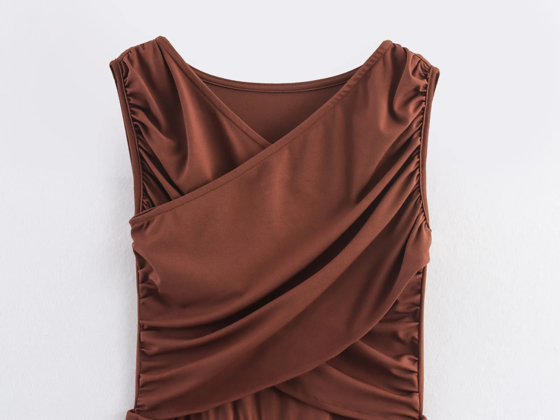 Women's Summer Sleeveless Wide Leg Hollow Jumpsuit Turtleneck Pleated Jumpsuit Casual Slim Fit Summer Elegant Outfit