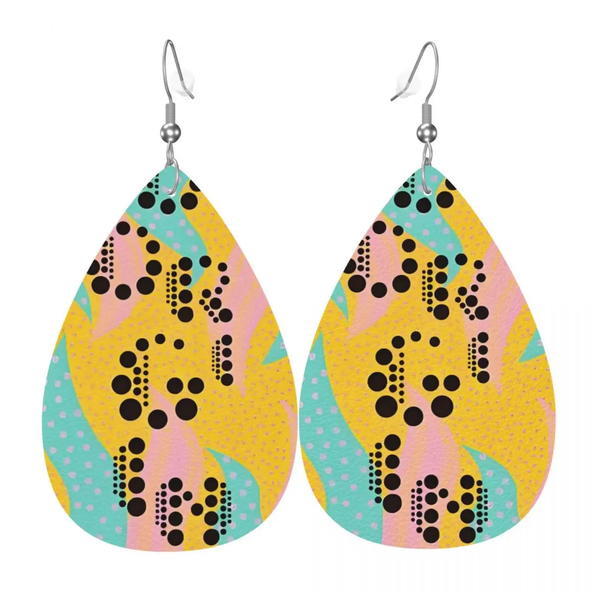 

Custom Yayoi Kusama Aesthetic Leather Earrings for Women Abstract Art Dangle Earrings Jewelry Accessories