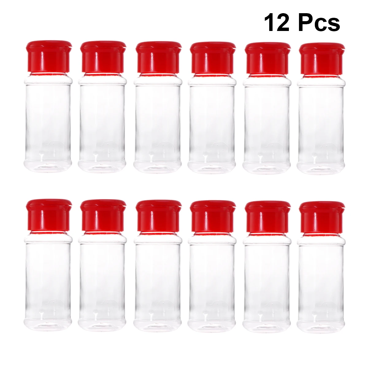 12PC Jars for spices Salt and Pepper Shaker Seasoning Jar spice organizer Plastic Barbecue Condiment Kitchen Gadget Tool