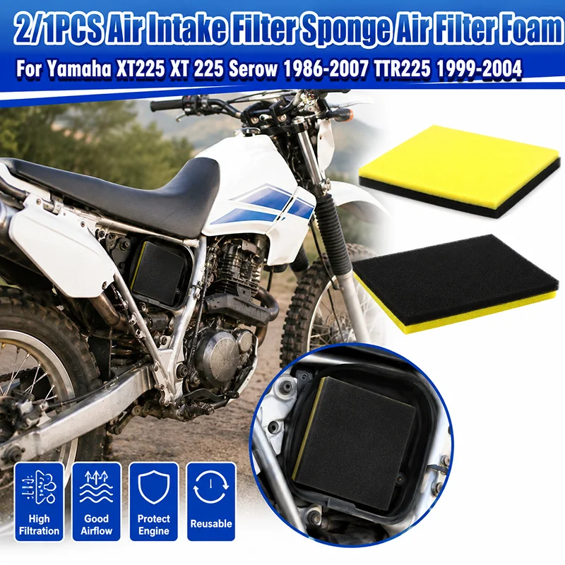Air Intake Filter Sponge Air Filter Foam For Yamaha XT225 XT 225 Serow 1986-2007 TTR225 1999-2004 Motorcycle Parts