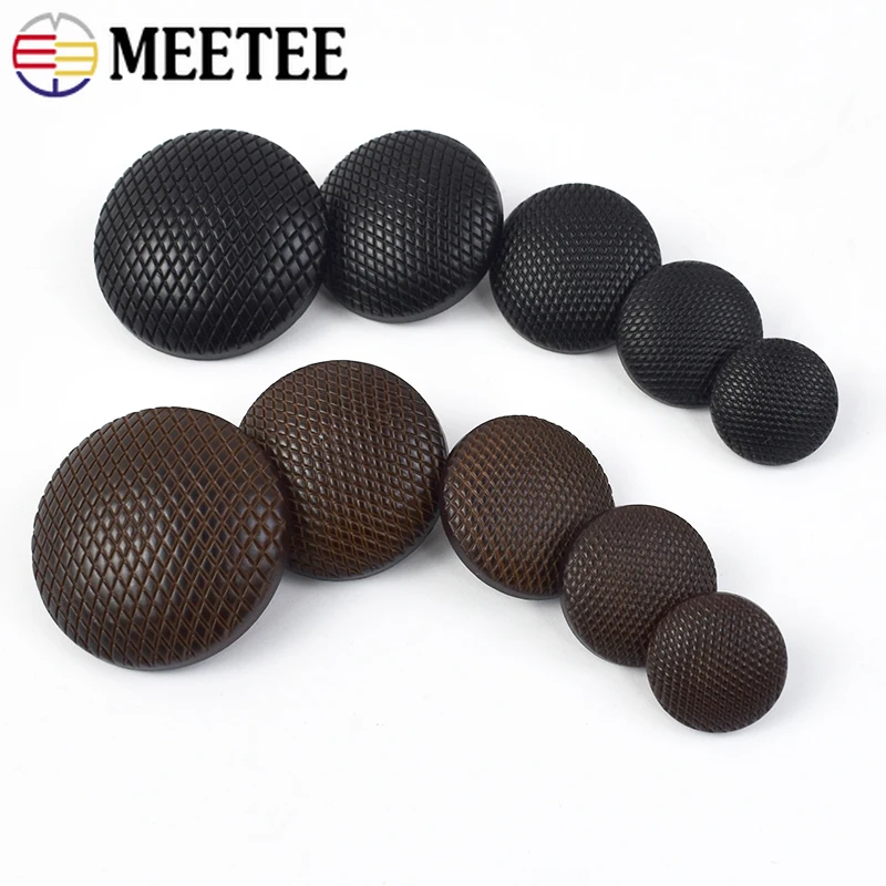 20/50Pcs 15/18/22/25/30mm Imitation Leather Fastener Resin Button Suit Coat Windbreaker Decor Buttons DIY Sewing Accessories