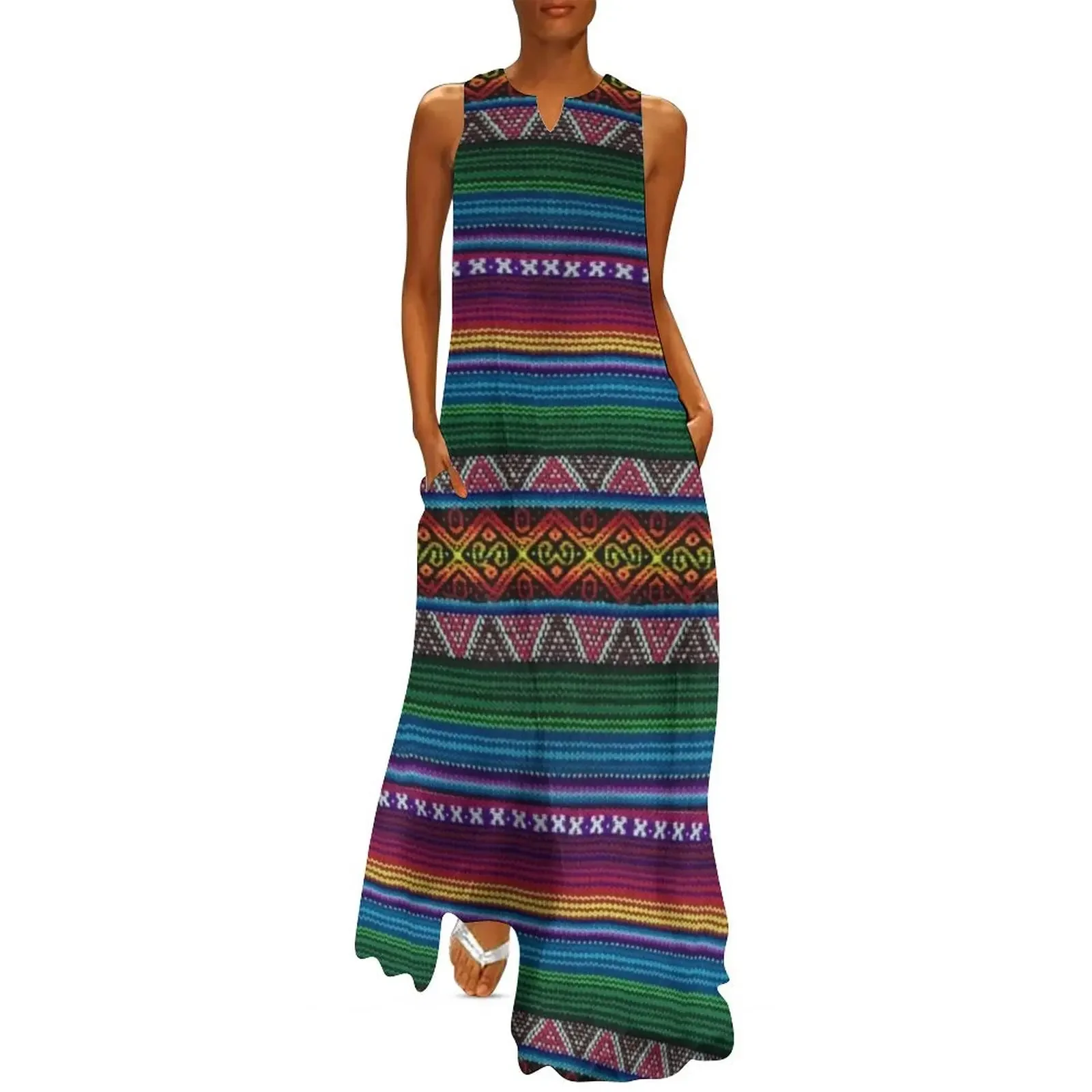 

Peruvian textile pattern Long Dress dress summer 2025 women women's fashion dresses dresses for woman Dress
