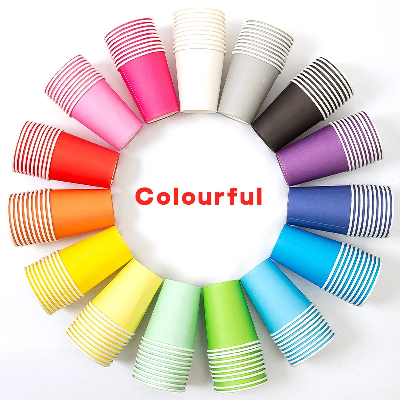 Children S Handmade DIY Colored Paper Cups Thickened Paper Cups Disposable Environmentally Friendly Colored Paper Cups