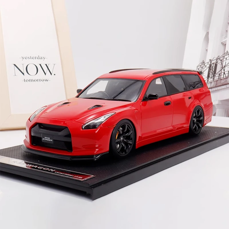 1:18 Scale Nissan Stagea GTR R35 GT-R Wagon Simulation Alloy Car Model Static Display Collectible Toy Gift Souvenir Decoration