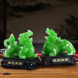 Feng Shui Lucky Pixiu and Pi Yao Resin Decoration for Door, Home Crafts, Living Room Decor, Figurines Miniatures, Chinese Masc