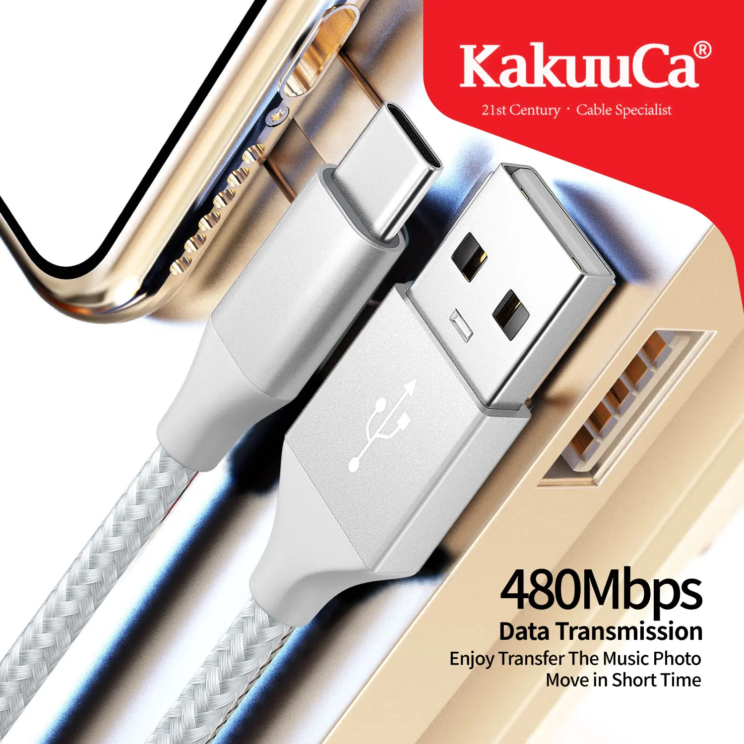 3er-Pack USB-auf-USB-C-Kabel für iPhone 16 15 Pro Max, CarPlay- und Android-Auto-Autoladegerätkabel, USB-A-auf-USB-C-Kabel für Samsung – Detail 1
